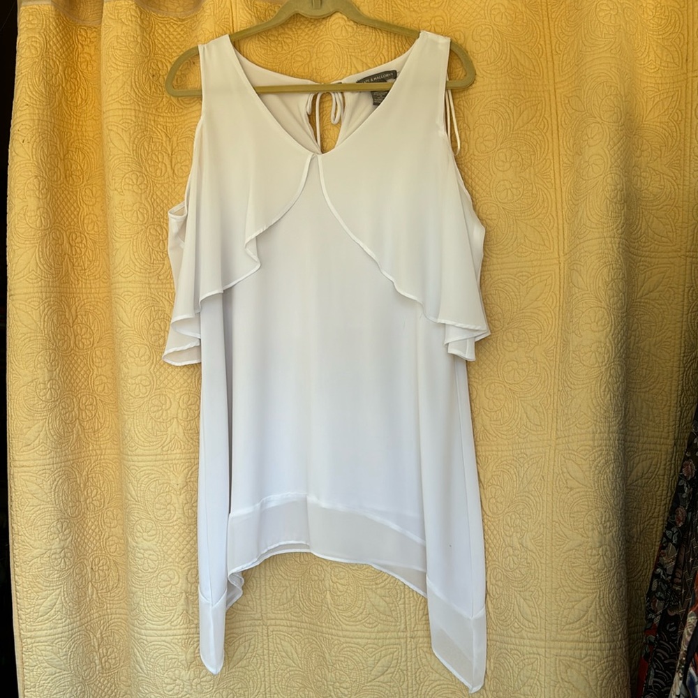 Caped Tunic Blouse, sleeveless